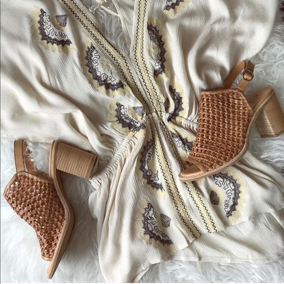 Tan Leather Perforated Sandal - Picture 5 of 7